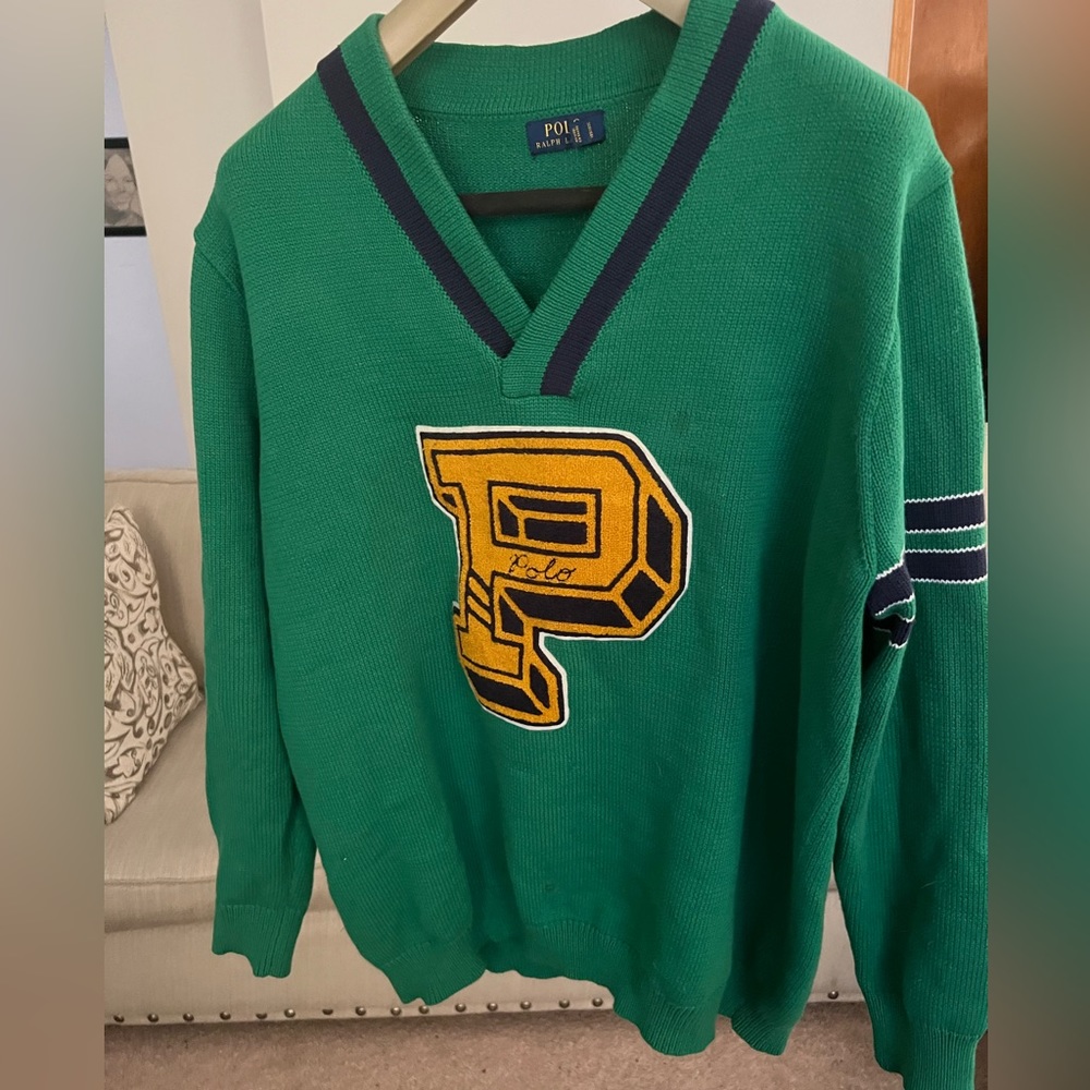 Polo Ralph Lauren Varsity sweater.